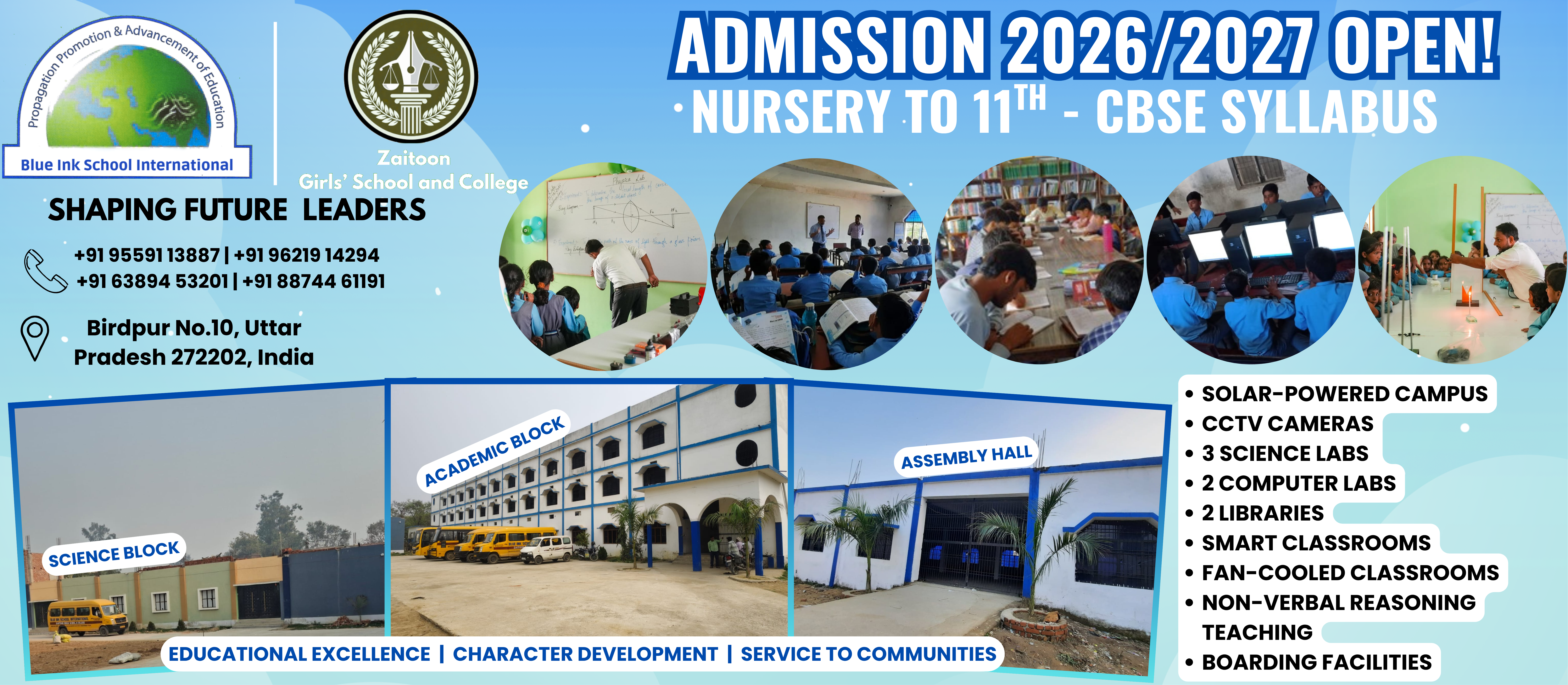 Admissions open for the upcoming academic year at Blue Ink School International