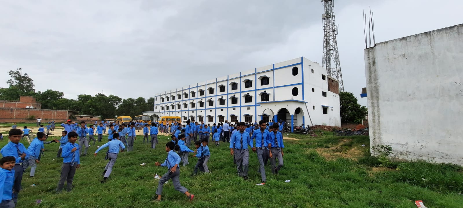 Spacious playground and outdoor sports area at Blue Ink School International